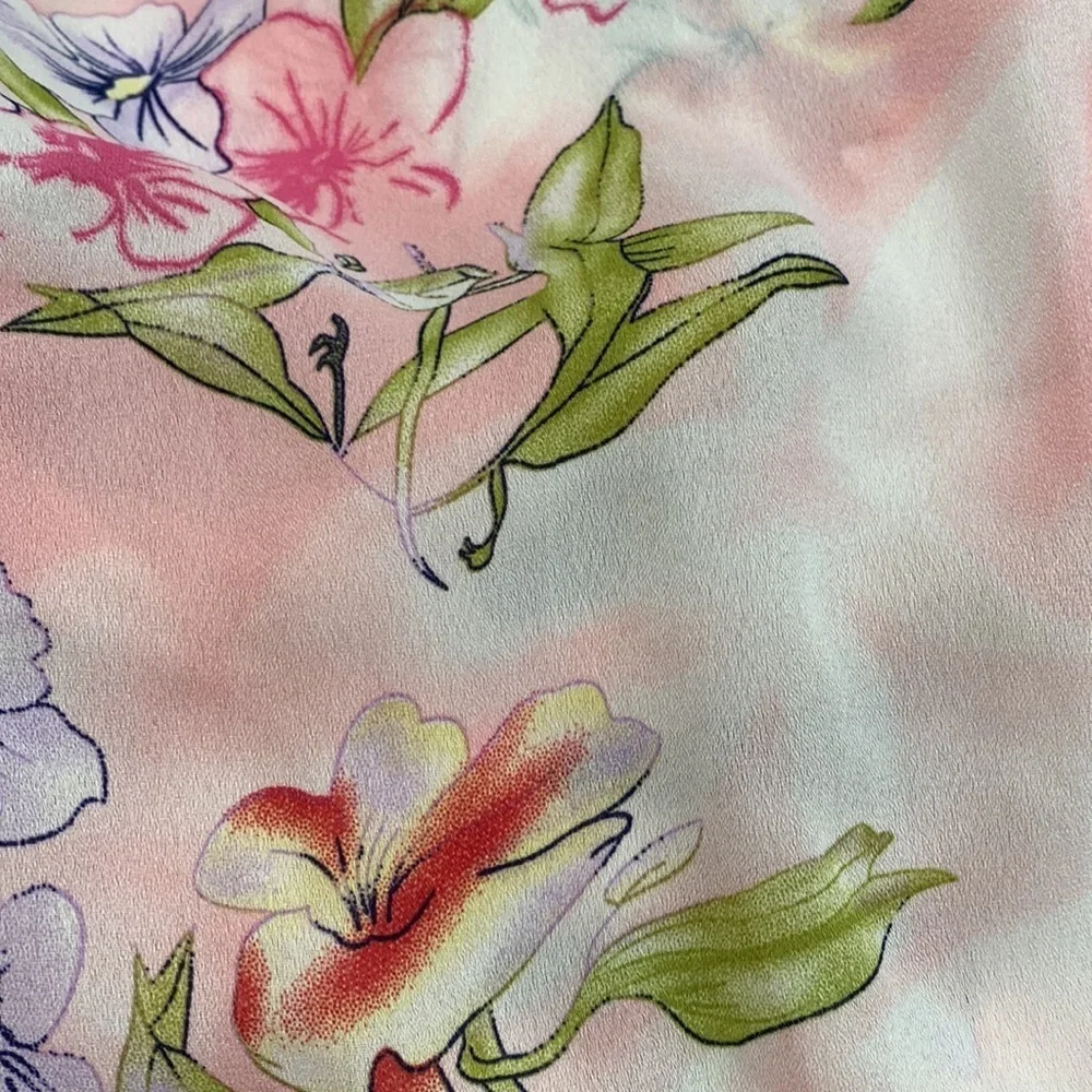 Pink Floral Scarf